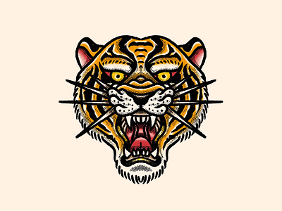 Tiger Head Illustration illustration procreate tattoo tiger