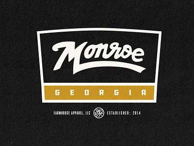 Monroe Typography badge design georgia hometown logo monroe type typography vector