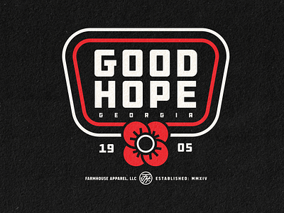 Good Hope Badge design georgia good hope hometown logo poppy flower type typography vector