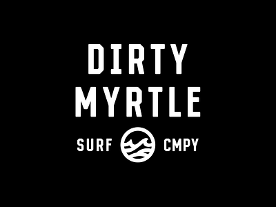 Dirty Myrtle Logo apparel beach branding design icon logo surf tshirt type typography vector waves