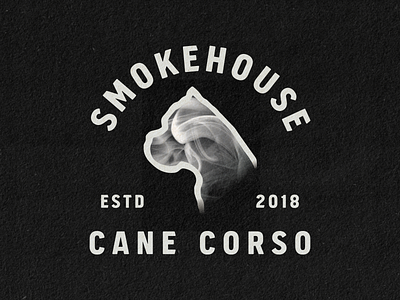 Smokehouse Cane Corso Tshirt apparel branding cane corso design illustration logo smokehouse tshirt type typography vector