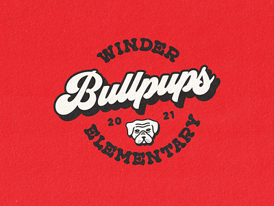 Winder Elementary Tshirt apparel branding bulldog bullpup design elementary school logo spiritwear tshirt type typography vector