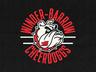 WBHS Competitive Cheer Tshirt apparel branding bulldog character cheer design high school illustration logo mascot spiritwear tshirt type typography vector