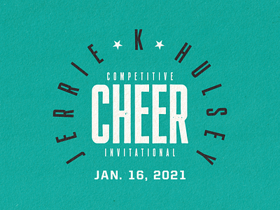 WBHS Competitive Cheer Invitational Logo apparel badge branding cheer cheerleading design event logo high school logo spiritwear tshirt type typography vector