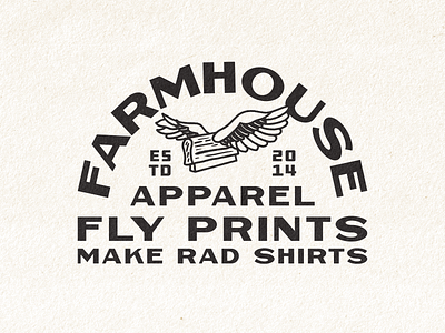 FarmHouse Apparel, Fly Prints apparel branding design logo tshirt type typography vector