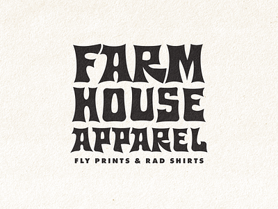 FarmHouse Apparel Logo apparel badge branding design logo screen printing tshirt type typography vector