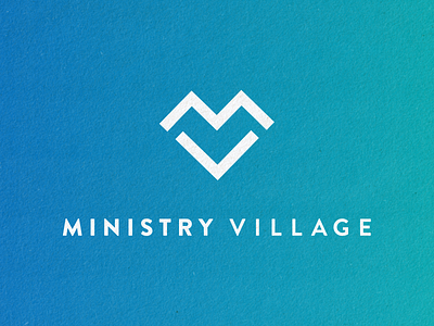Ministry Village Logo branding design heart icon logo rebrand type typography vector