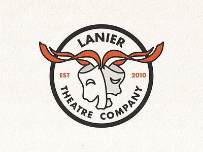 Lanier Theatre Company Logo branding design drama high school illustration logo type typography vector