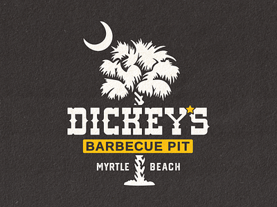Dickey's Barbecue Pit Tshirt apparel barbecue branding design logo myrtle beach palm tree palmetto tree south carolina tshirt type typography vector