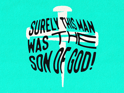 Son of God cross design easter logo type typography vector