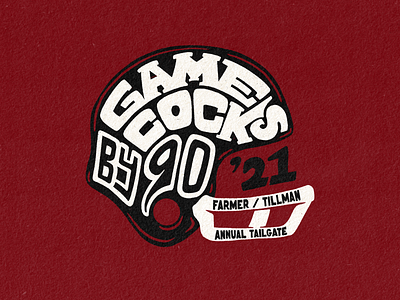 Gamecocks by 90 apparel design football gamecocks helmet illustration lettering south carolina tshirt typography