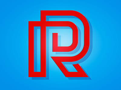 R Logo branding icon letter logo r type vector