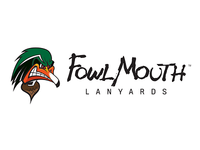 Fowl Mouth Lanyards branding character duck duck hunting hunting icon logo mascot r vector