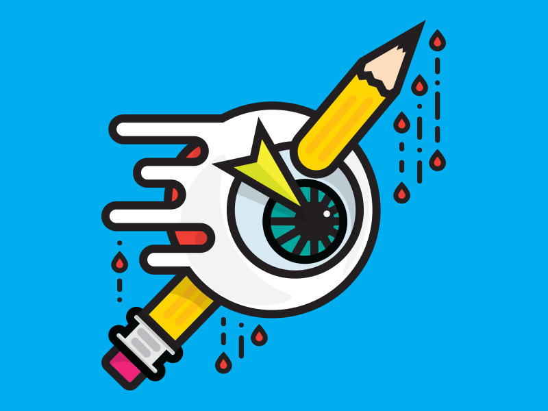 Pencil in Eye by Brandt Farmer on Dribbble