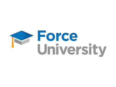 Force University Logo branding education logo training vector