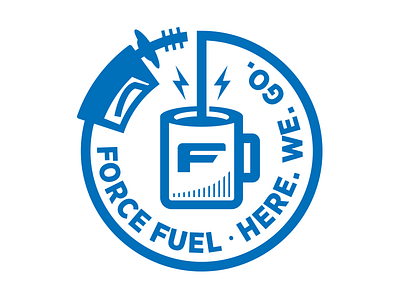 Force Fuel badge branding coffee design illustration patch vector
