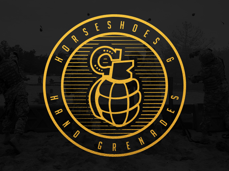 Horseshoes & Hand Grenades Logo by Brandt Farmer on Dribbble