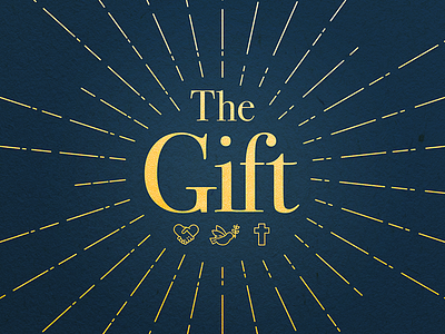 The Gift christmas church graphic icon sermon vector