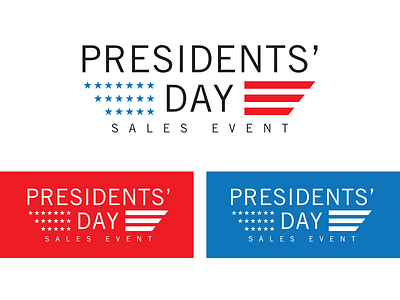 Presidents' Day Sales Event Logo automotive branding campaign logo marketing sales vector