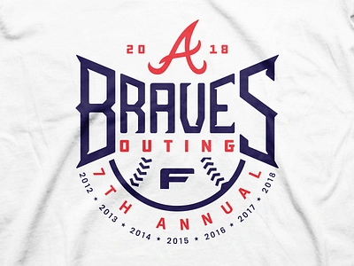 Force Braves Outing T-Shirt apparel atlanta baseball branding lettering screenprinting sports tshirt typography vector