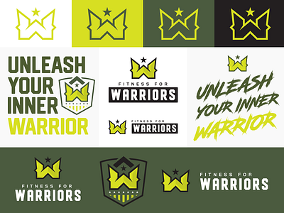 Fitnessforwarriors 2 800x600 branding design fitness icon logo military shield tshirt type typography vector