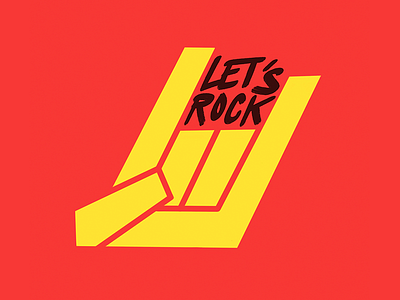 Let's Rock atlanta branding doodle icon illustration lettering logo procreate type typography