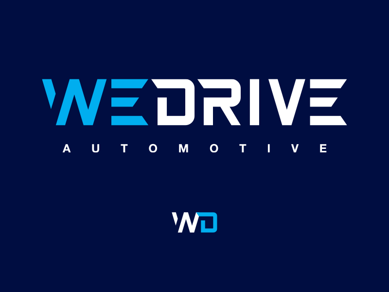 WEDRIVE Logo atlanta automotive branding custom design icon logo marketing type typography vector