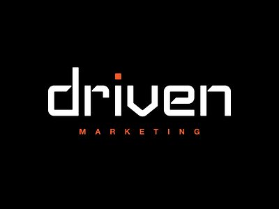 Driven Marketing Concept branding concept corporate branding design driven logo type typography vector