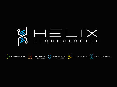 Helix Technologies Logo and Product Suite atlanta automotive branding custom design icon logo marketing product suite products te technology type typography vector