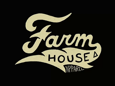 FarmHouse Apparel Hand Lettering Script atlanta branding custom design illustration lettering process procreate screenprinting tshirt type typography