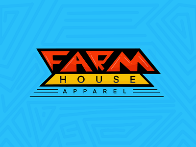 FarmHouse Apparel Triangle Letters atlanta branding custom design doodle illustration letter logo procreate screenprinting triangle type typography wip