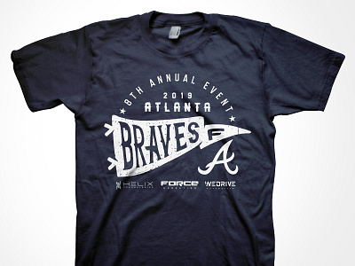 Force Marketing Braves Event T-shirt 2 atlanta automotive baseball branding braves custom design icon logo marketing screenprinting tshirt type typography vector