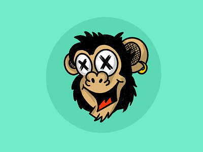 Monkey Character cartoon cartoon character character design illustration mascot monkey procreate punk