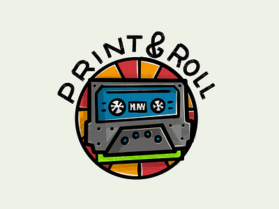 Print & Roll, Cassette Tape Squeegee atlanta cassette tape design handlettering illustration lettering music procreate rock and roll screenprinting squeegee type typedesign typography