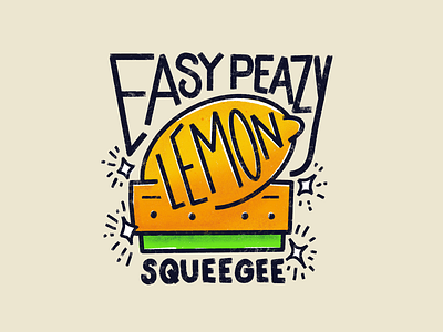 Easy Peazy Lemon Squeegee atlanta branding custom design handlettering icon illustration letter procreate screenprinting tshirt type typography