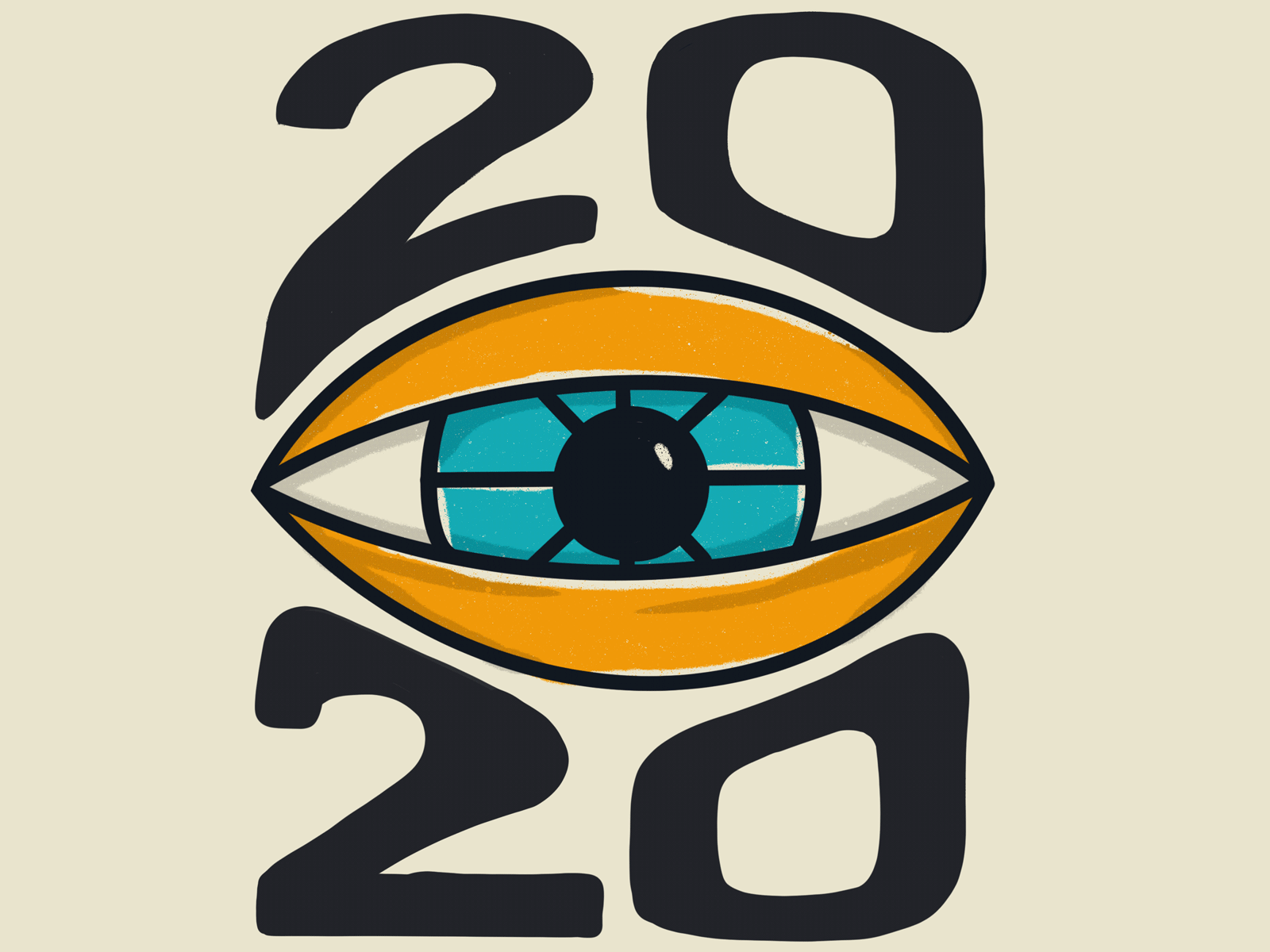 2020 Clarity 2020 animation clarity design doodle drawing eye gif illustration numbers procreate procreateapp sketch type typography