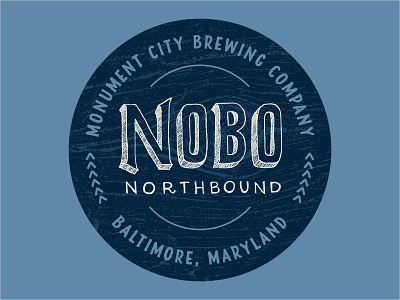 NOBO Beer Sticker baltimore design hand lettering lettering sticker design textures typography