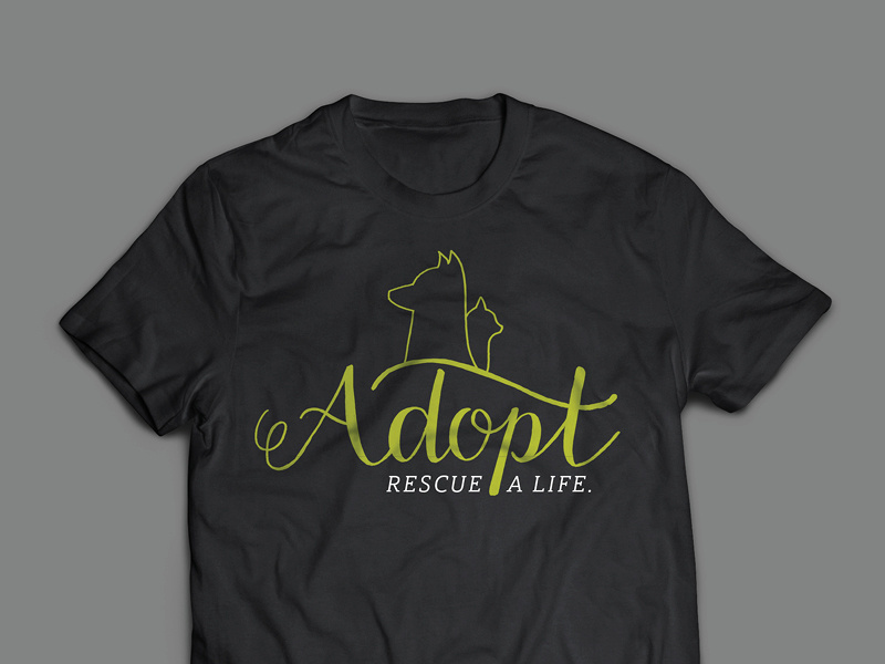 Adopt Tshirt pet art lettering hand lettering tshirt design