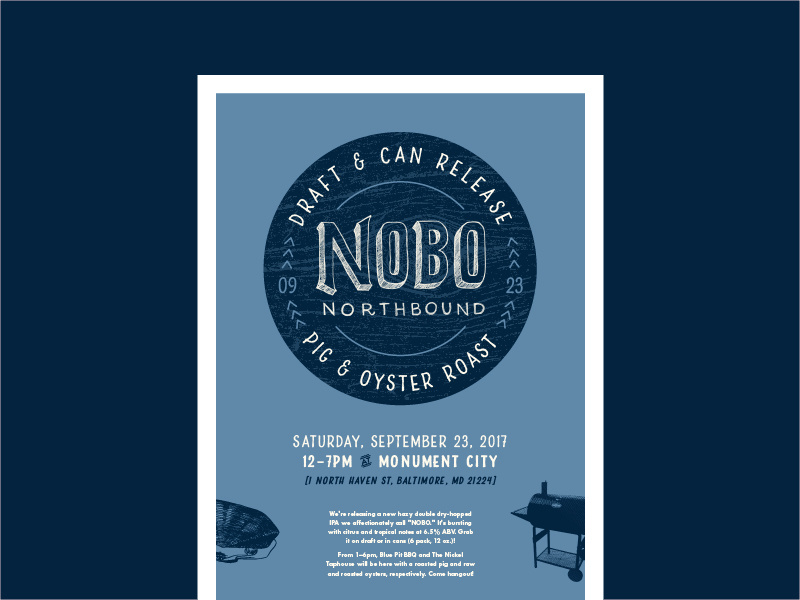 NOBO Poster event branding beer design lettering graphic design poster design