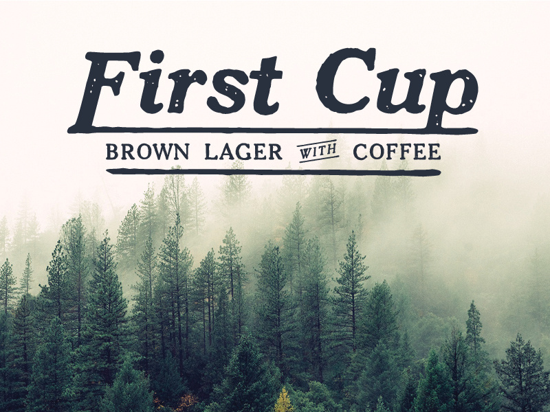 First Cup Final beer vintage lettering design branding