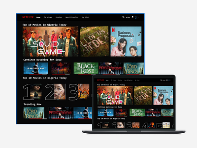Netflix UI app design typography ui ux