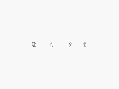 COPY CUT CONNECT DELETE actions button icons minimal ui user interface