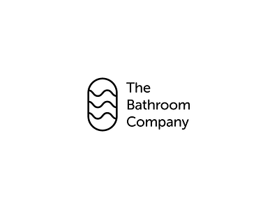 The Bathroom Company — unused mark bathroom black brand identity logo mark unused water white