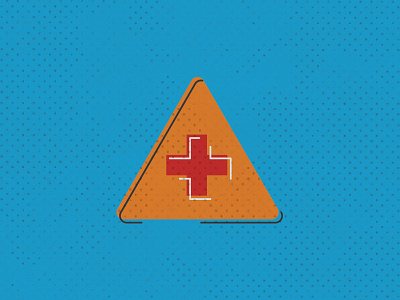 Yield Yo'self caution icon iconograph meds sign