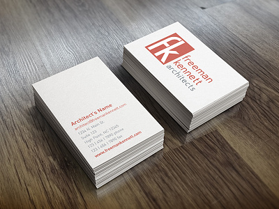 Freeman Kennett Business Cards architect architecture refresh update