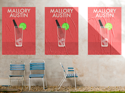 Mallory Austin comedian comedy psoter comedy show design drink illustration kreslet mic microphone minimal poster procreate red simple sketch vodka cranberry vodka cranberry