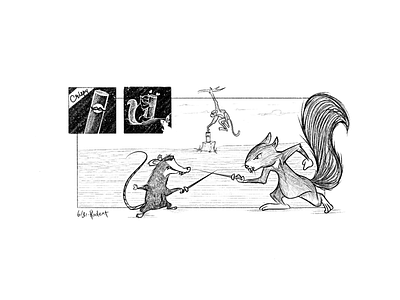 Inktober 2020, Day 6 - 'Rodent' black white day 6 rodent illustration inktober 2020 prasanna venkatesh venkatesh prasanna