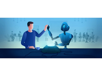 predictive intelligence ai artificial intelligence business excellence digital illustration freshservice blog freshworks illustration photoshop prasanna venkatesh predictive intelligence venkatesh prasanna