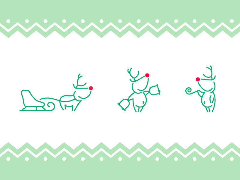 iconAnimation - Xmas Reindog after effects animation character design icon illustration micro-interaction motion vector