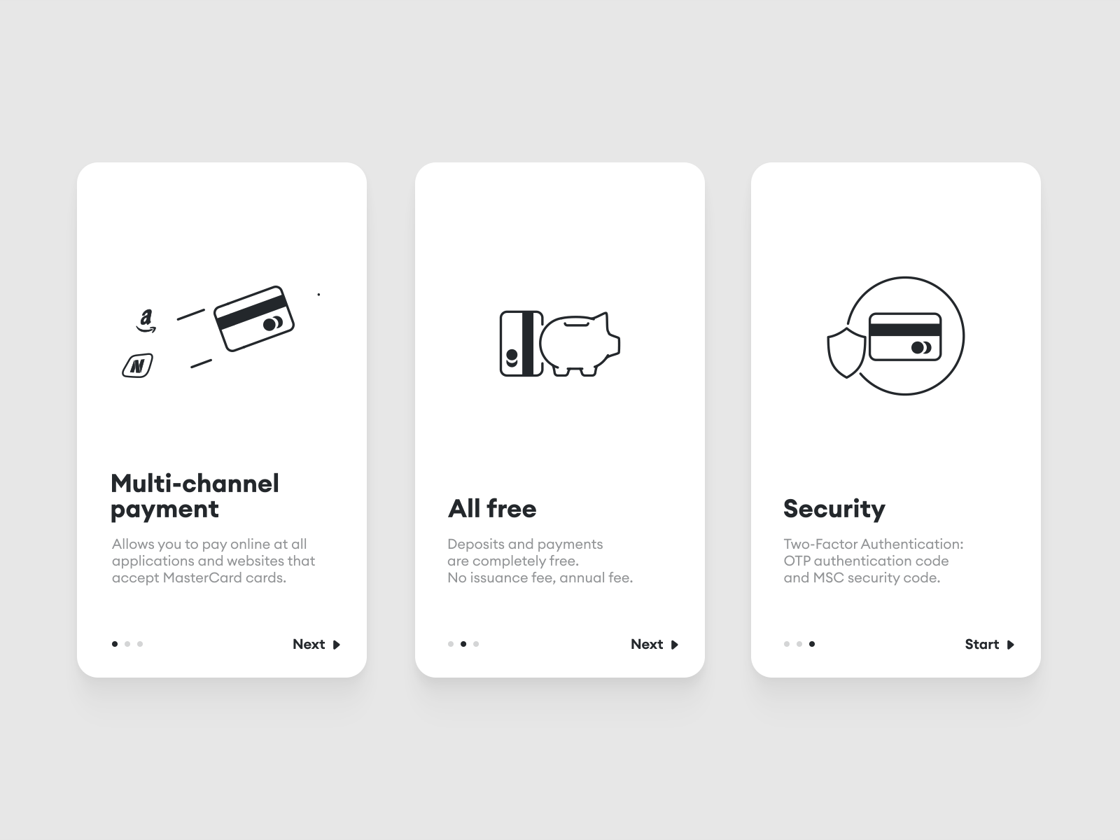 Truemoney - Onboarding after effects animation banking card icon icons illustration minimal money motion onboarding ui walkthrough wallet